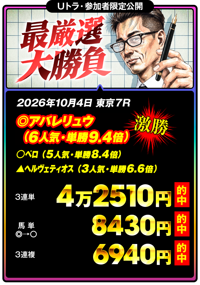 しあわせ万馬券・夢馬券・元祖万馬券サイト【暴露王】